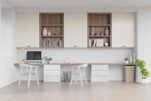 Feature study room shelving ideas